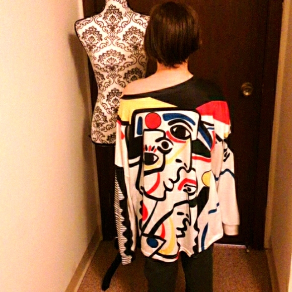 👩‍🎨HP👩‍🎨Picasso oversized tunic👩‍🎨👨‍🎨🧡 - Picture 2 of 5